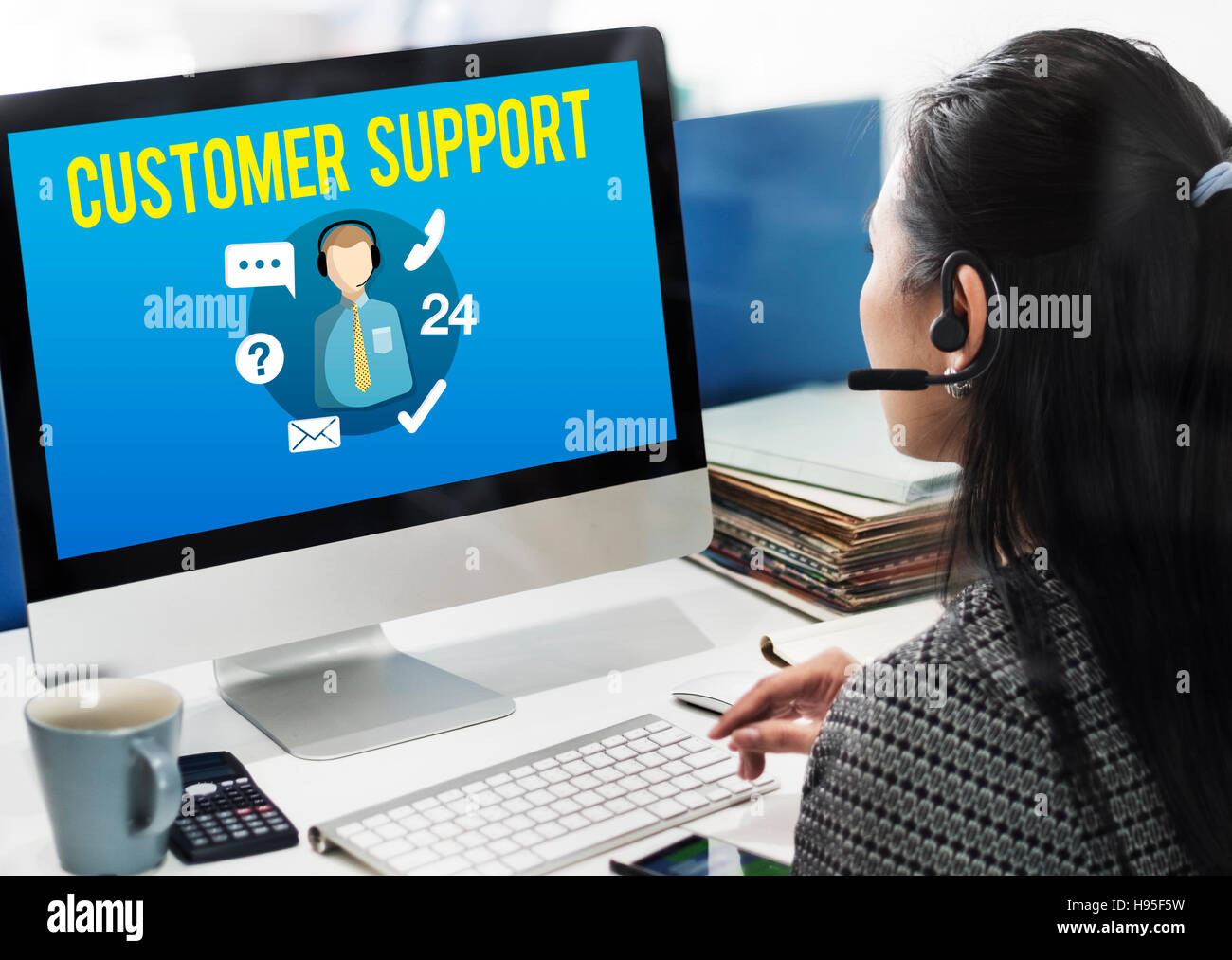 Customer Support Contact Center Advice Concept Stock Photo