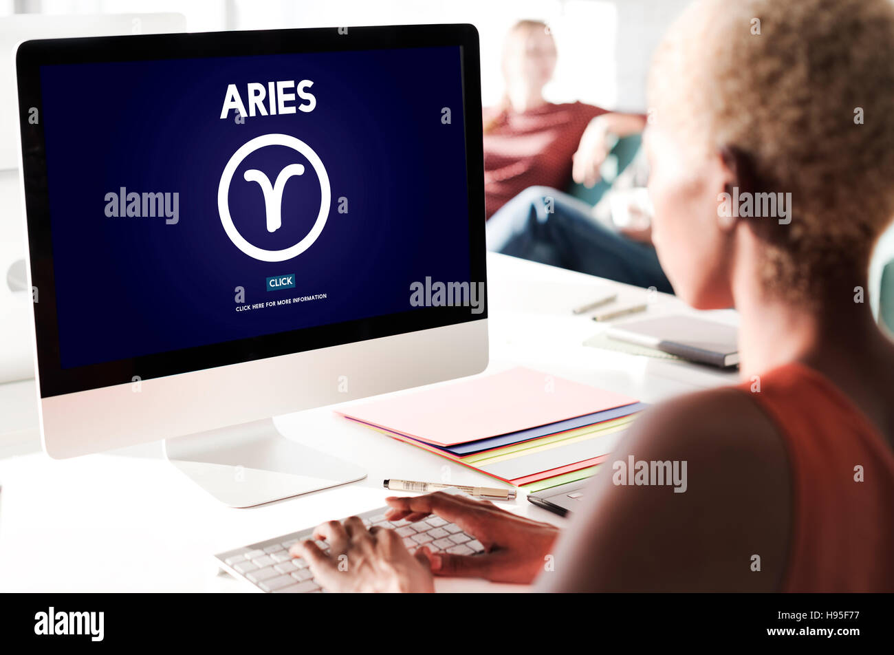 Aries Astrology Horoscope Zodiac Concept Stock Photo