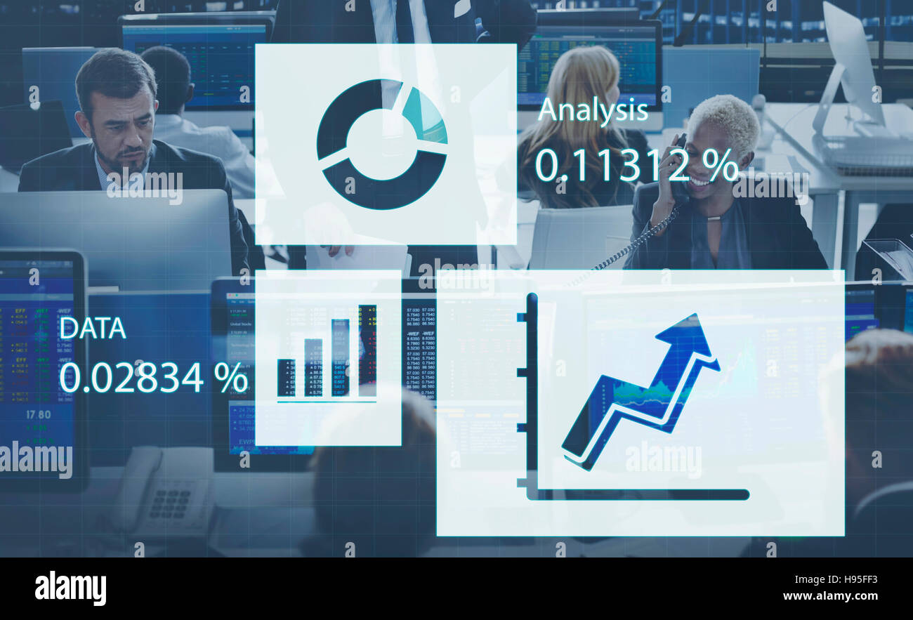 Analytics Report Status Information Analysis Chart Graph Concept Stock