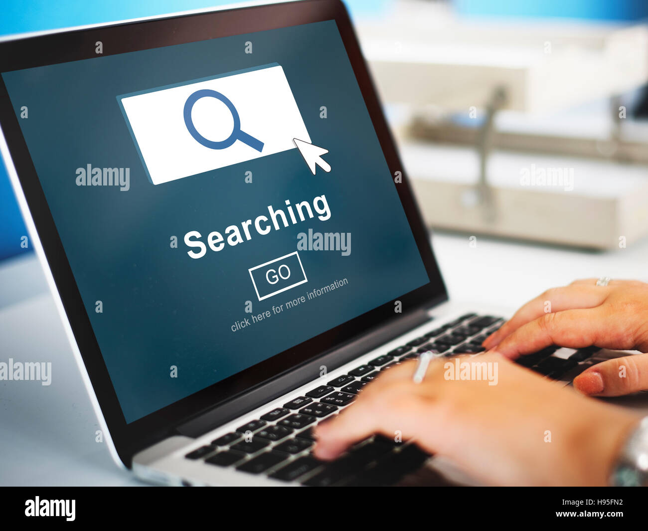 Searching SEO Homepage Navigation Information Concept Stock Photo
