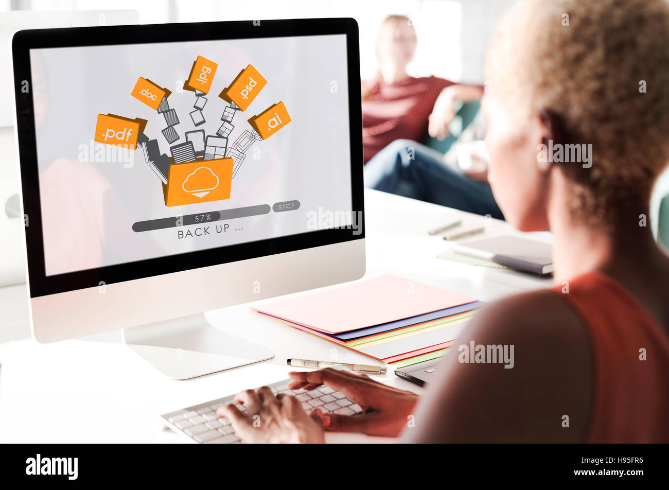 Cloud Networking Computing Back Up Concept Stock Photo