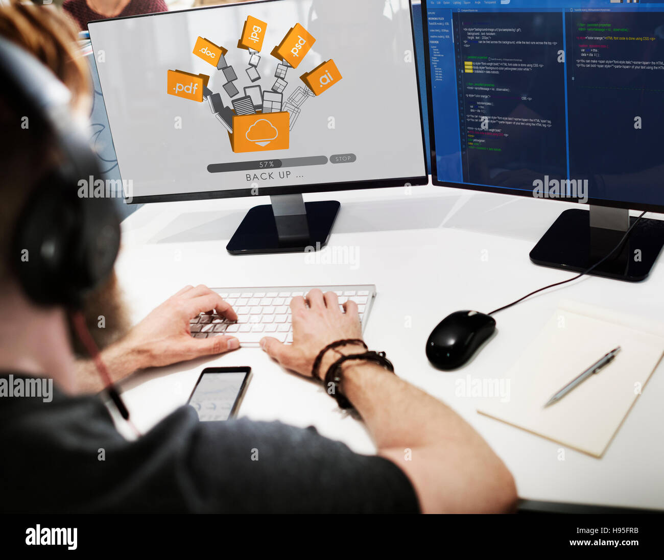 Cloud Networking Computing Back Up Concept Stock Photo