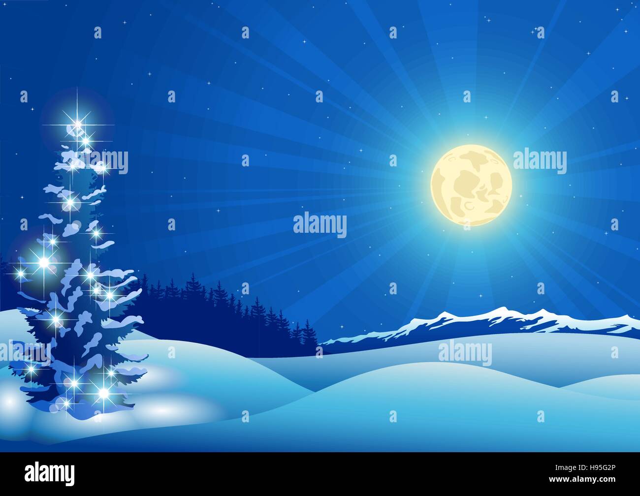 Blue Christmas Background Stock Vector Image & Art - Alamy