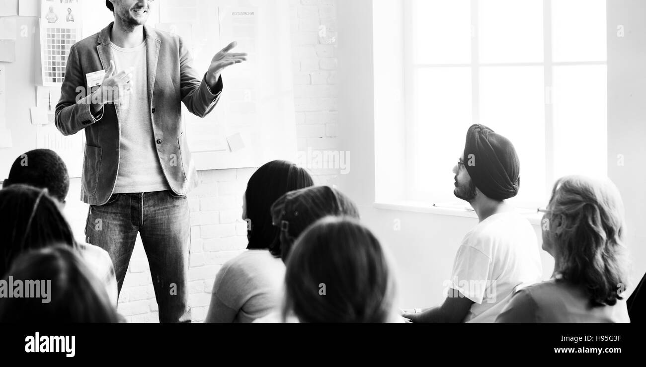 Conference Office Worker Colleagues Meeting Team Concept Stock Photo