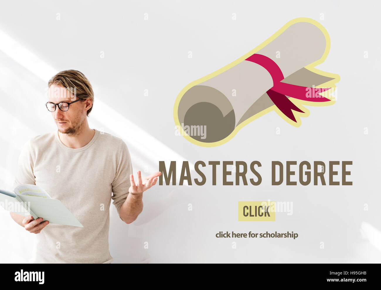 Master's Degree Knowledge Education Graduation Concept Stock Photo