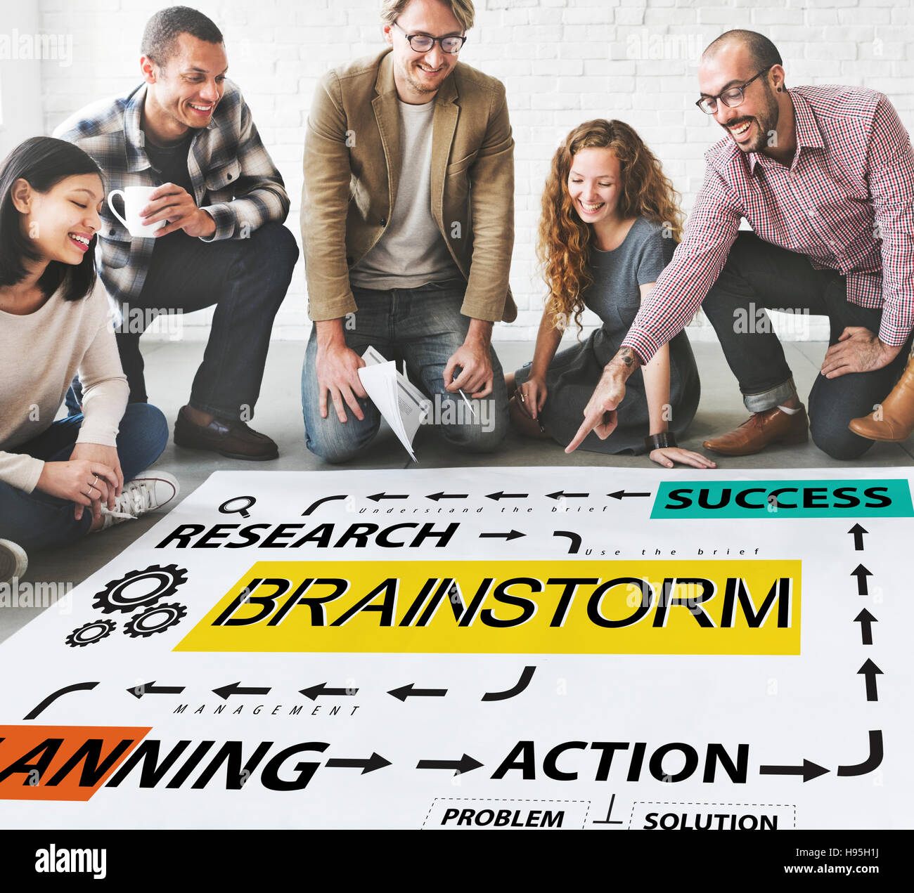 Brainstorm Meeting Planning Sharing Thinking Concept Stock Photo - Alamy