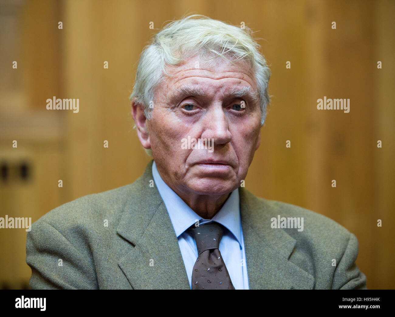 Legendary photographer,Don McCullin,in London to judge photography competition. Stock Photo