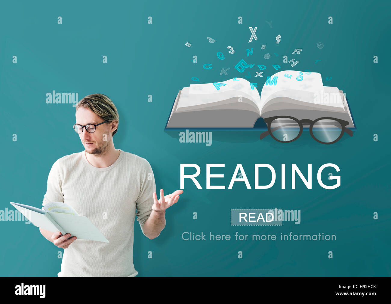 Reading Knowledge Intelligence Vision Solution Concept Stock Photo