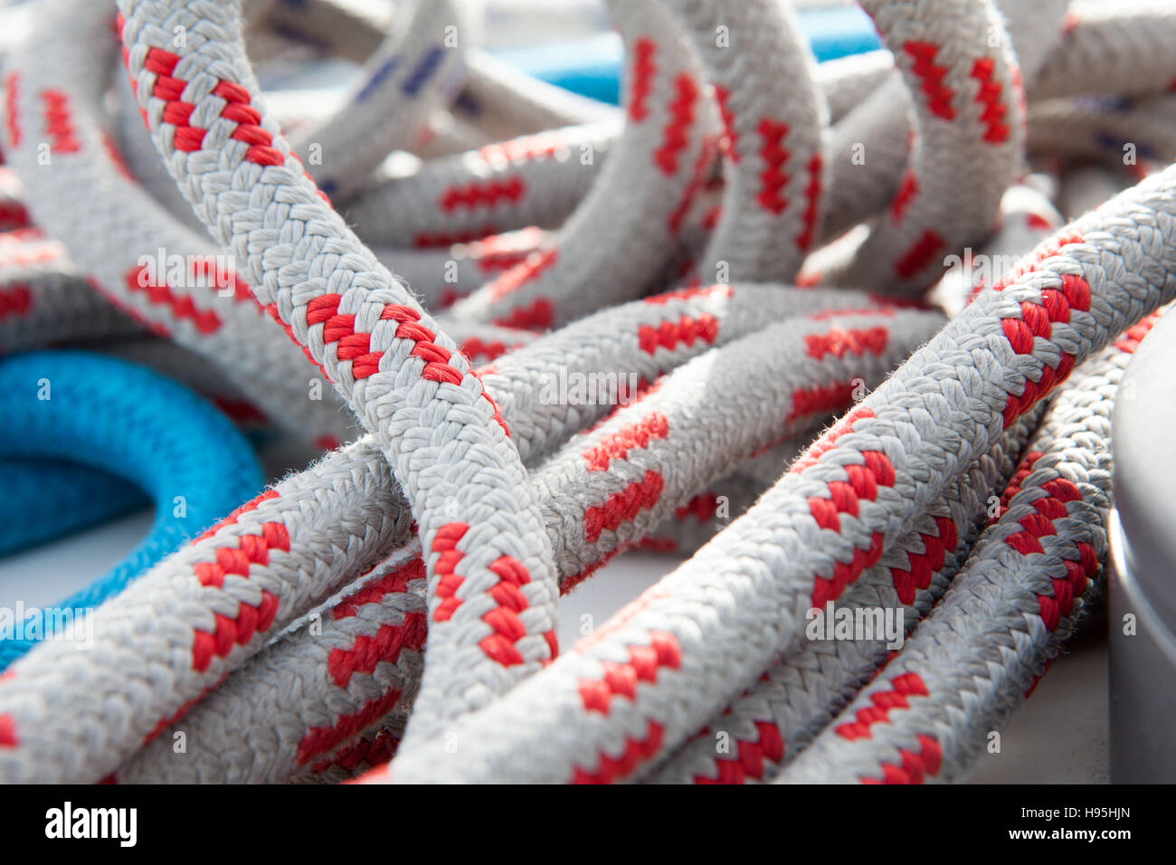 Tangled rope closeup background Stock Photo - Alamy