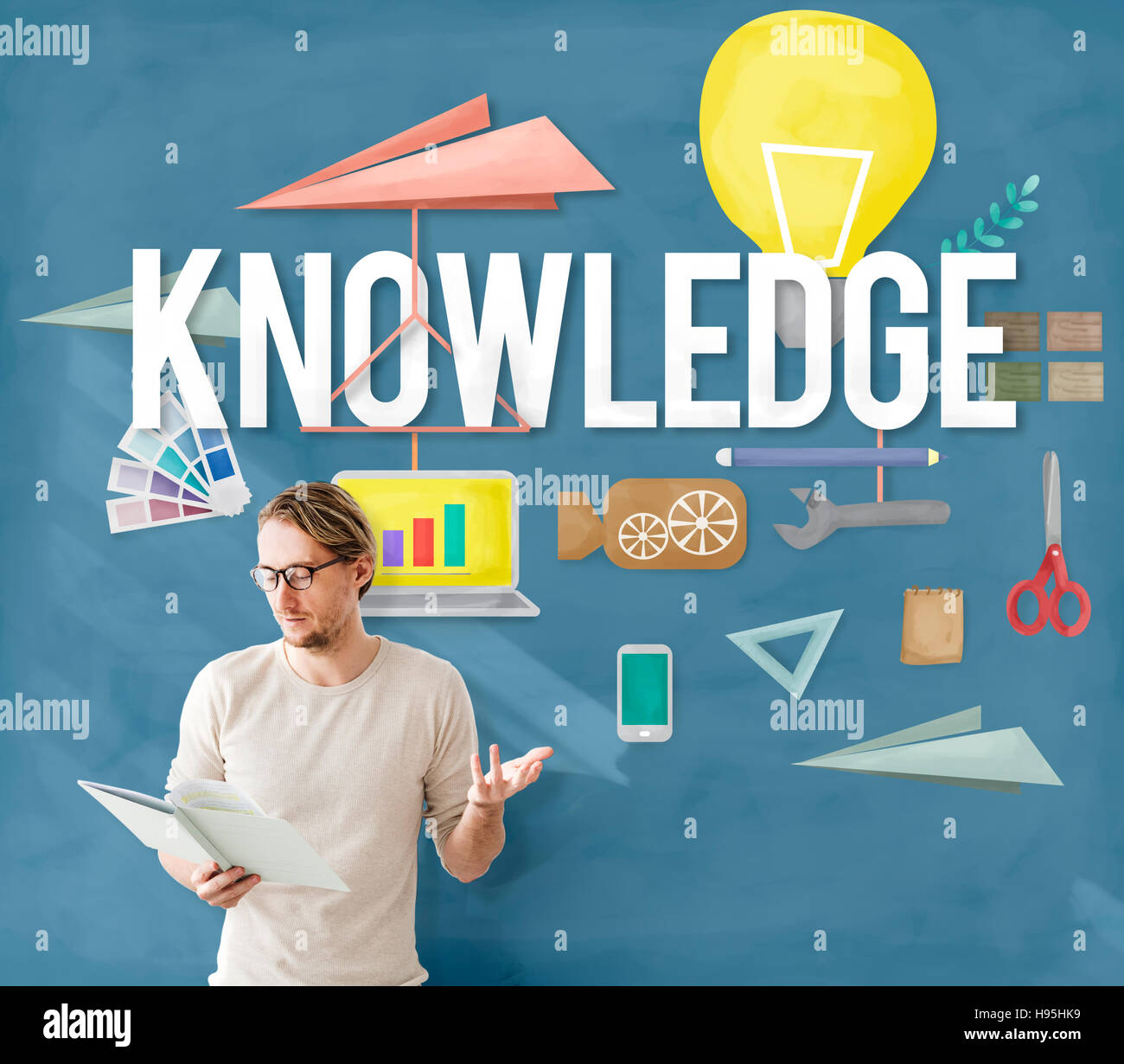 Knowledge School Course Degree Graphics Concept Stock Photo