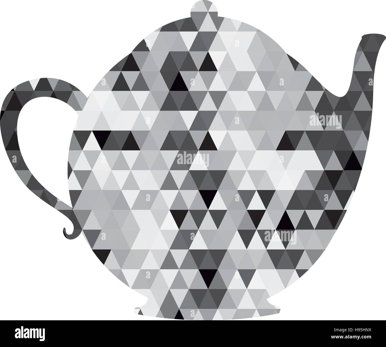 kettle or teapot triangle mosaic icon image vector illustration design ...