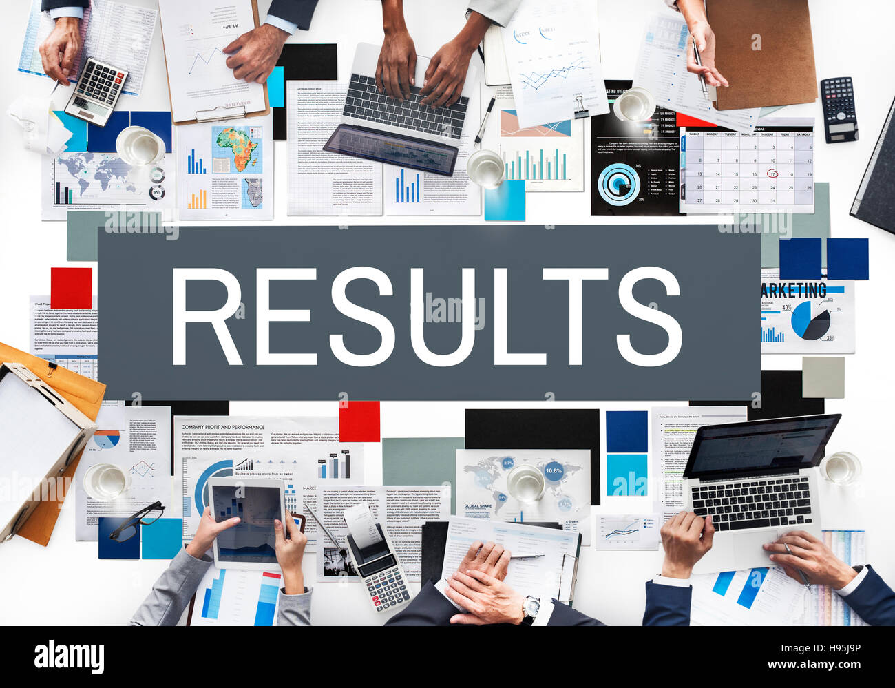 Results Assessment Effect Efficiency Evaluate Concept Stock Photo