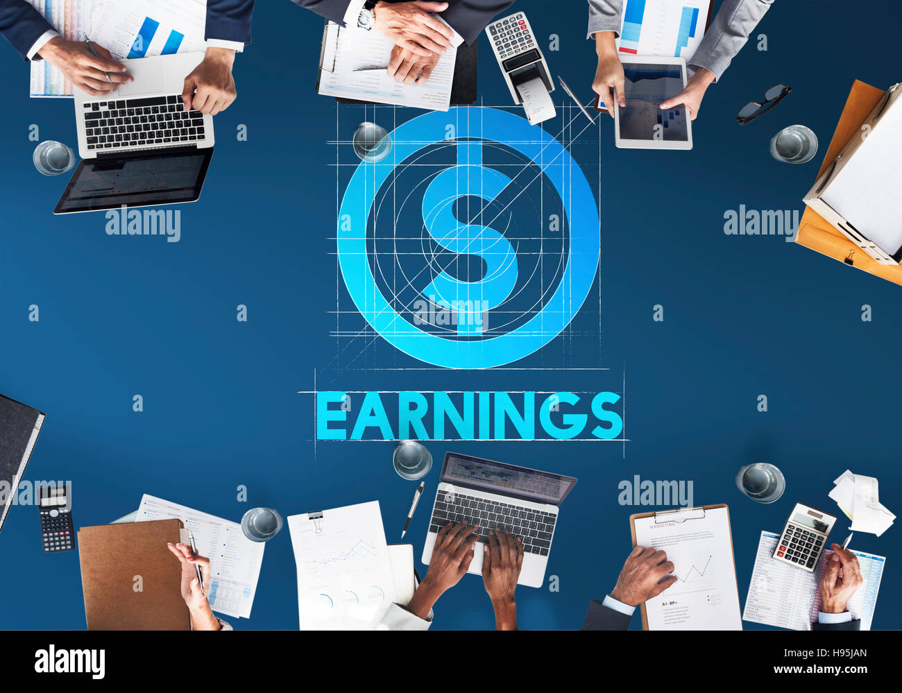 Earnings Finance Money Technology Graphic Concept Stock Photo