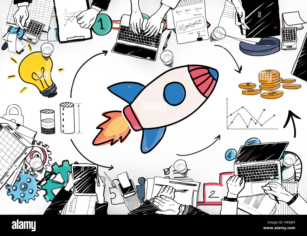 Launch Startup Goals Vision Mission Concept Stock Photo - Alamy