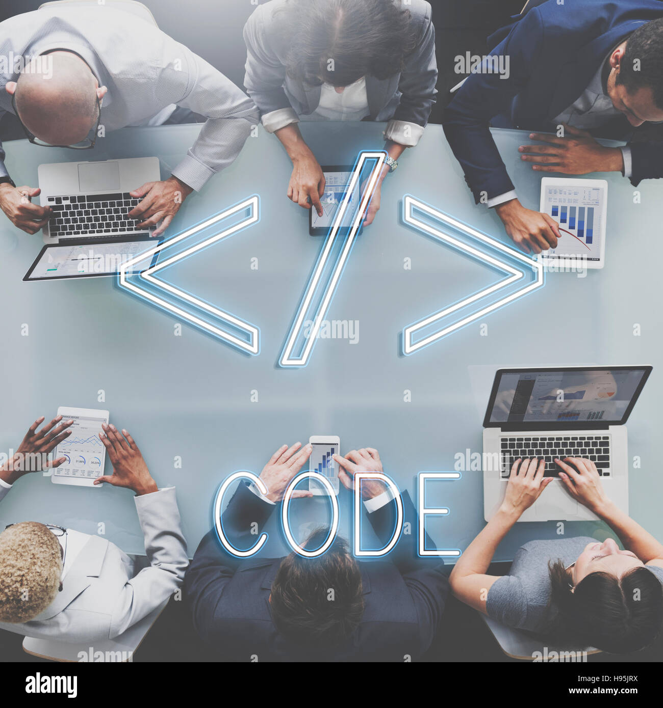 Computer Code HTML Symbol Graphic Concept Stock Photo - Alamy