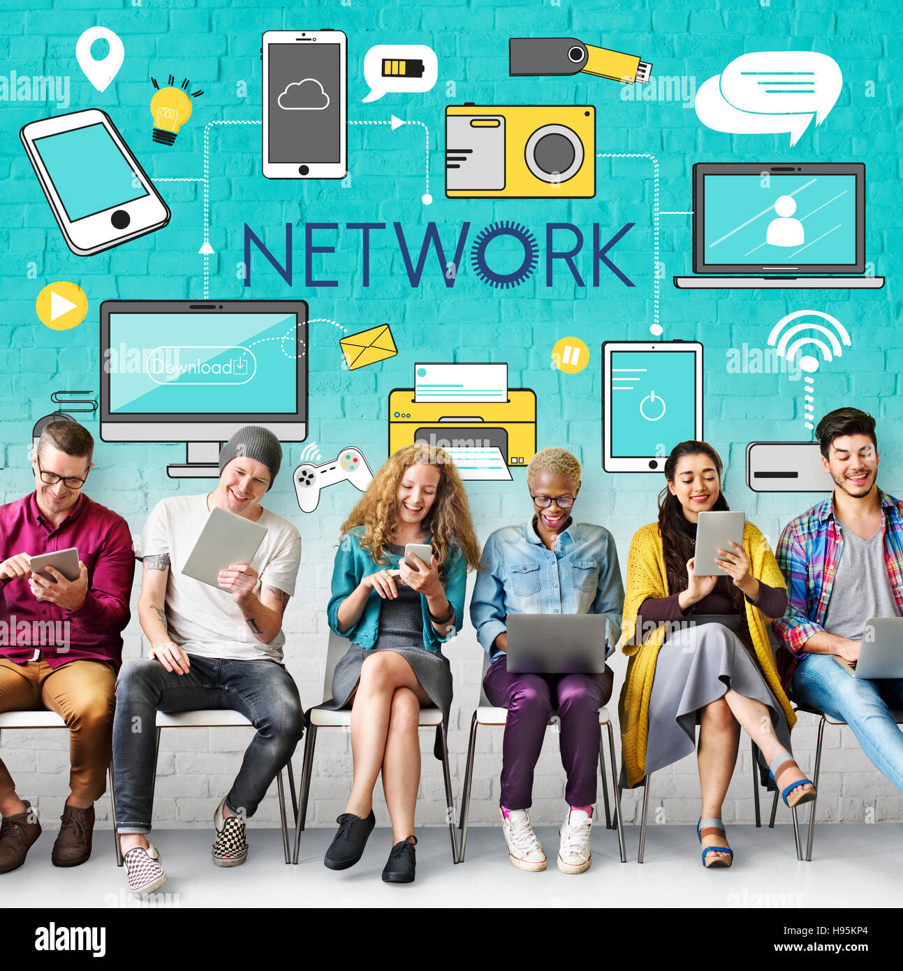 Network Networking Internet Scial Media Concept Stock Photo