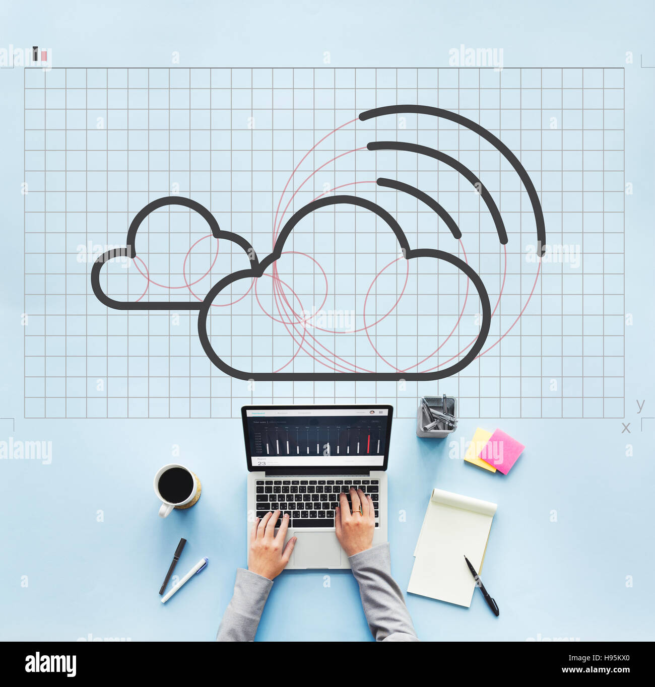 Cloud Computing Network Digital Information Concept Stock Photo - Alamy
