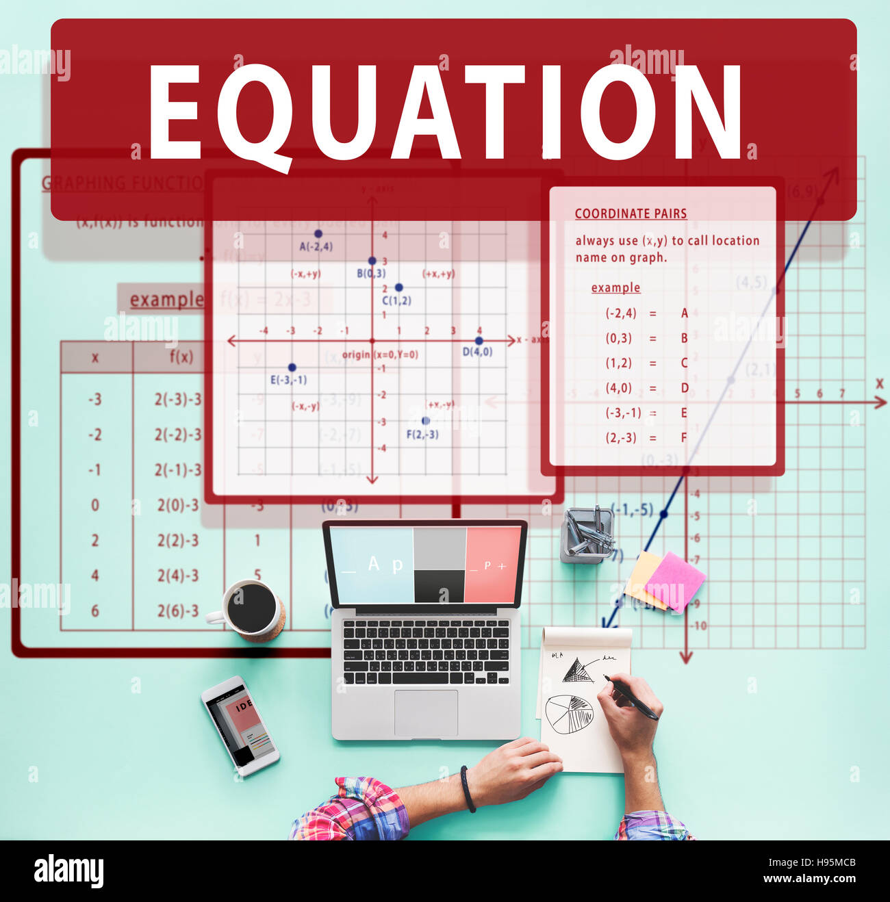 Equation Mathematics Calculation Chart Concept Stock Photo Alamy