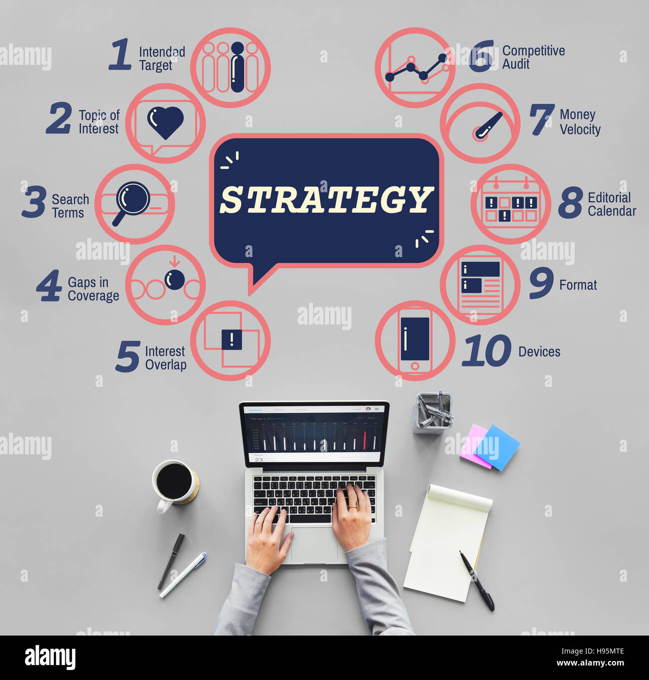 Business Analytics Strategy Methods Tactics Graphic Concept Stock Photo ...