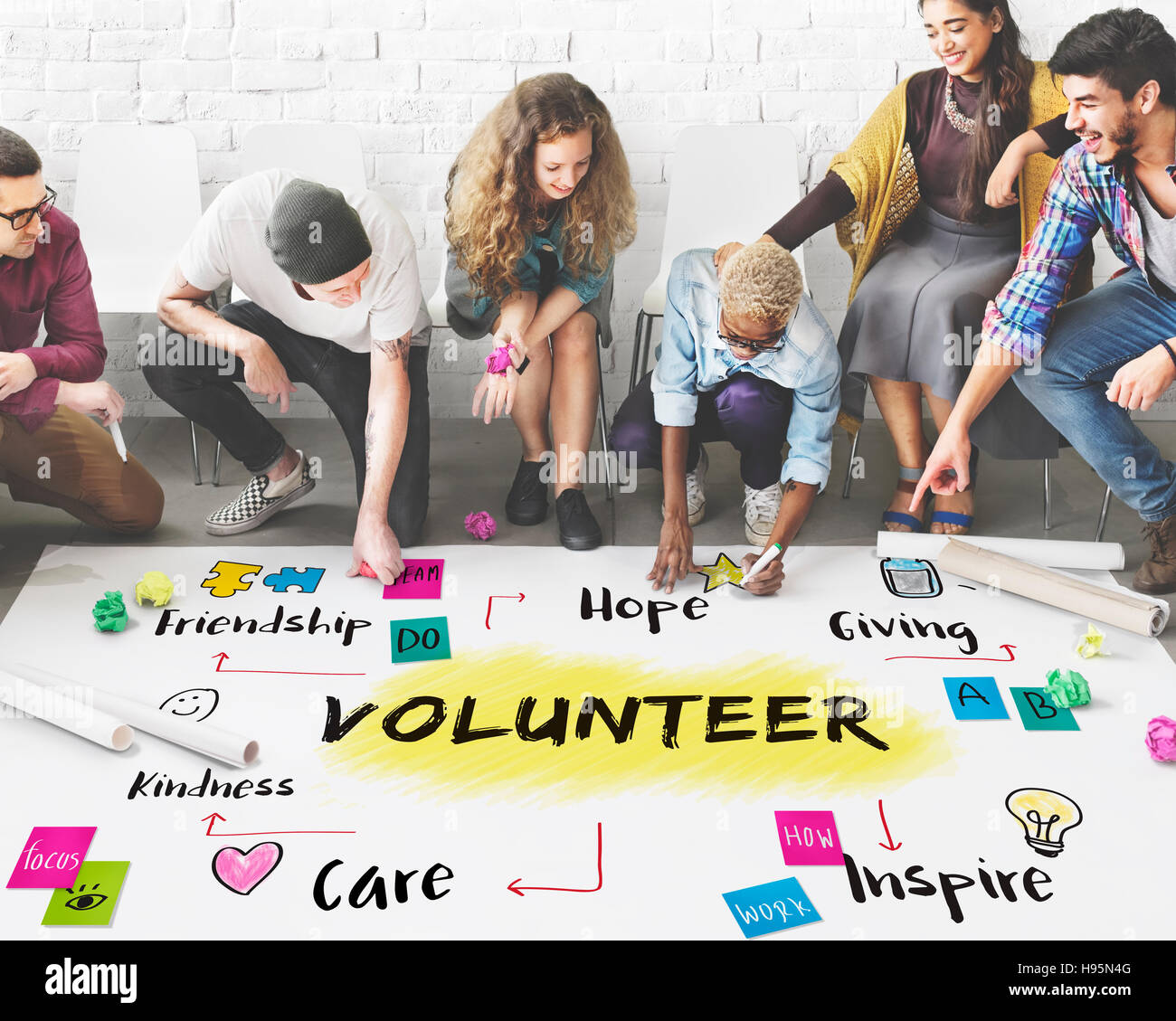 Volunteer Help Donation Hope Kindness Concept Stock Photo