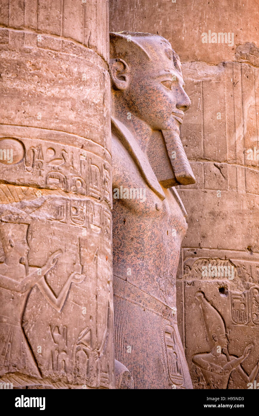 Statue of Ramesses II in Luxor temple, Egypt Stock Photo