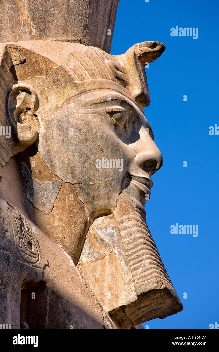 Statue of Ramesses II in Luxor temple, Egypt Stock Photo