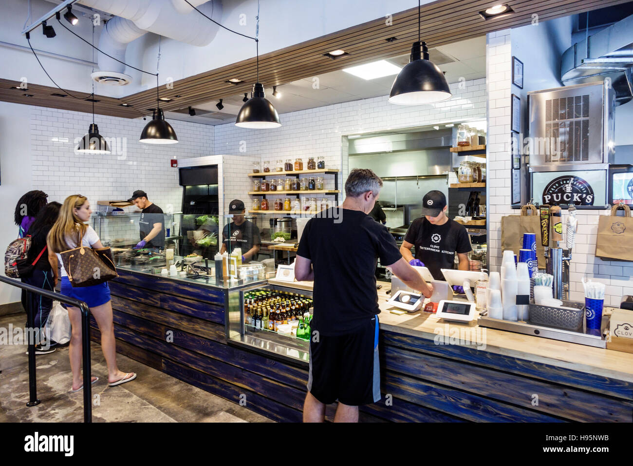 miami florida clove mediterranean kitchen restaurant counter customers stock image - Mediterranean Kitchen miami florida clove mediterranean kitchen restaurant counter customers stock image - Mediterranean Kitchen