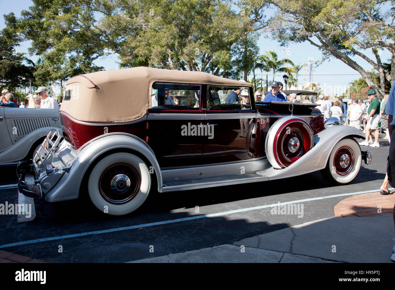 Packard Twelve at the Naples-Marco Island antique automobile show in Naples, Florida Stock Photo