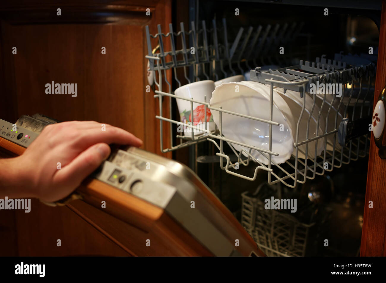 dishwasher door open Stock Photo Alamy