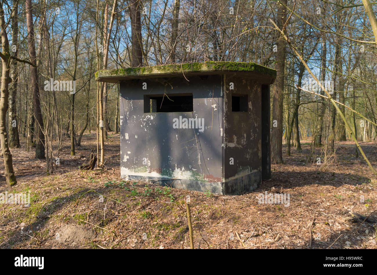 old concrete bunker on a former military airbase Stock Photo Alamy