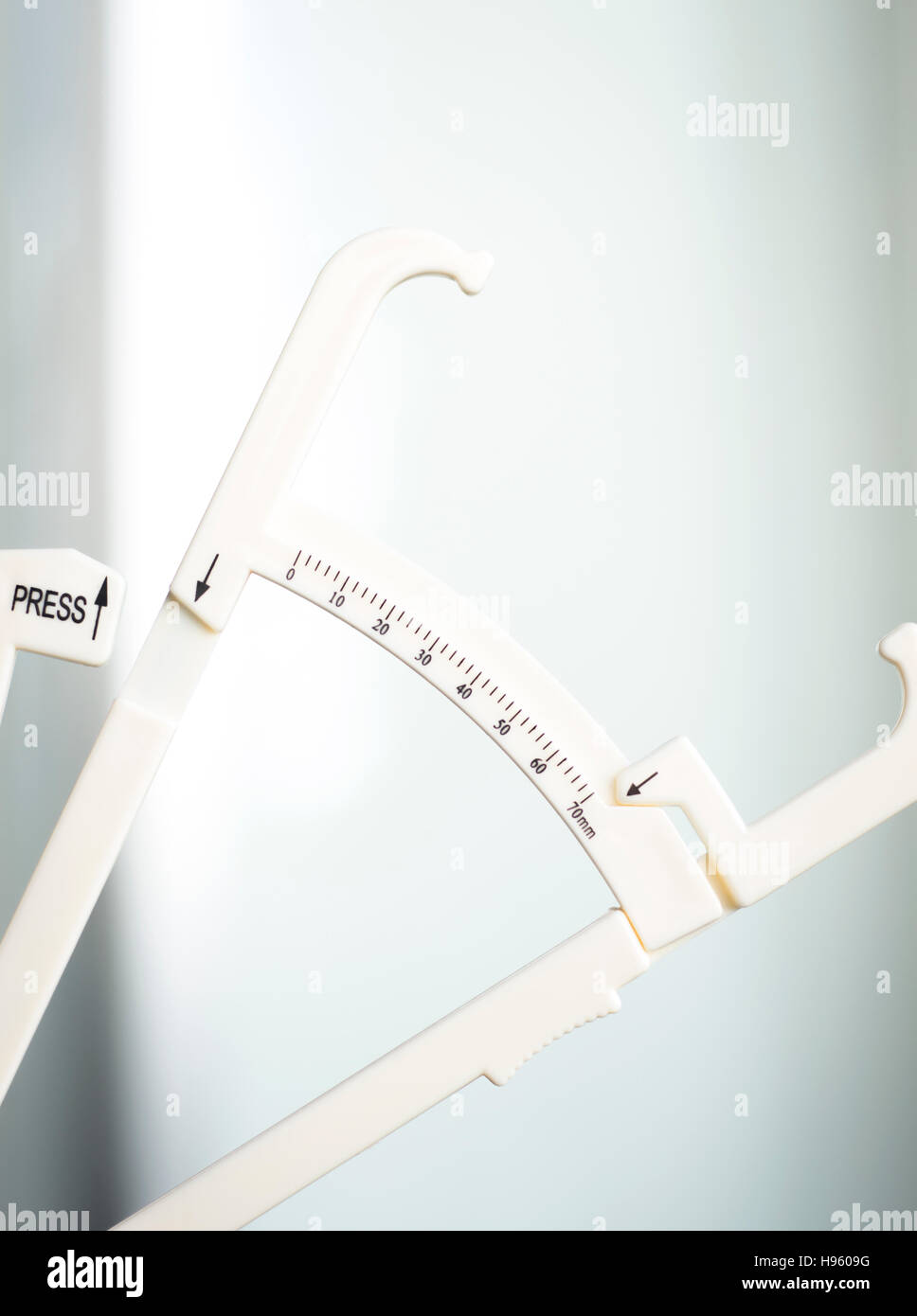 Bodyfat fat calipers used to measure percentage fat in different zones