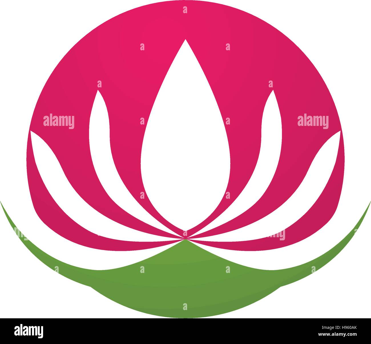 Stylized lotus flower icon vector background Stock Vector Image & Art ...
