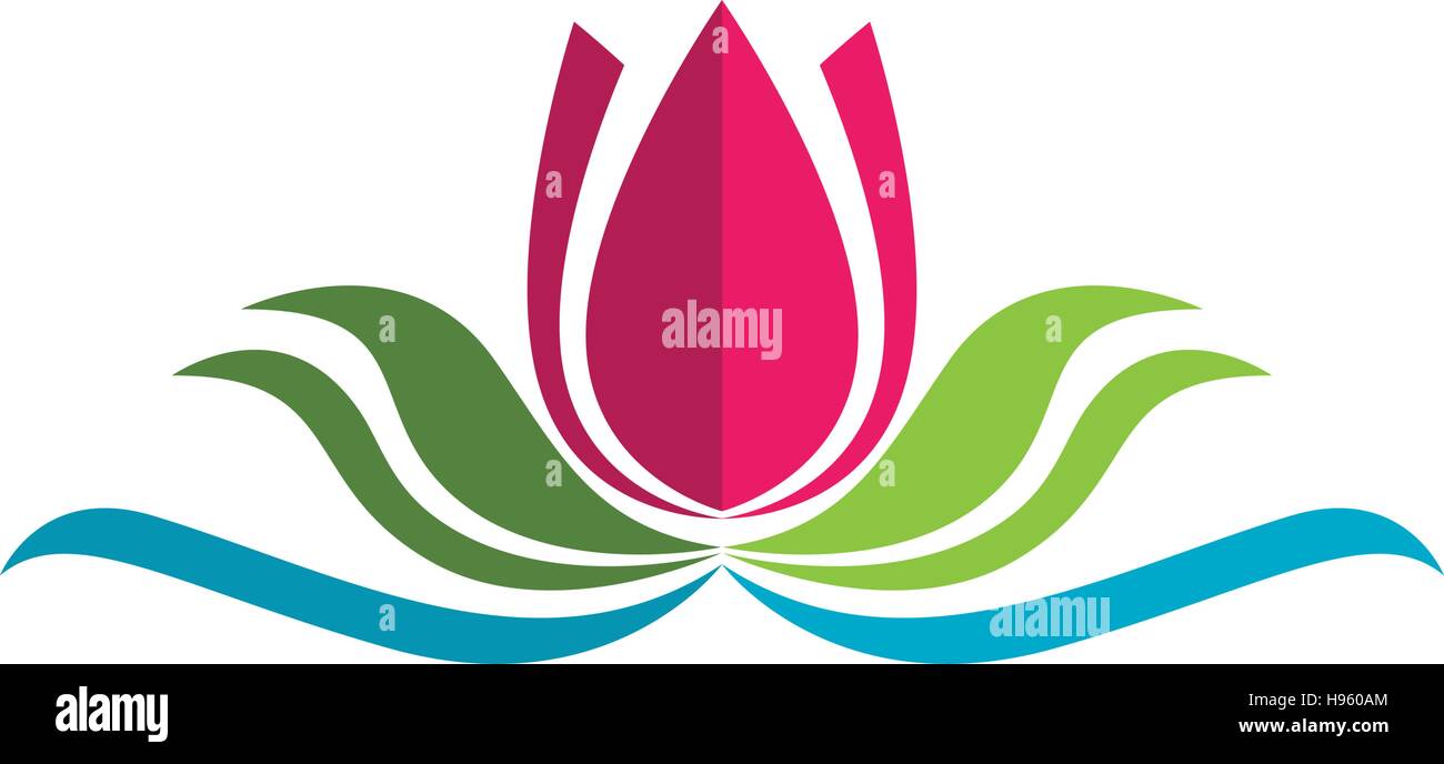 Stylized lotus flower icon vector background Stock Vector Image & Art ...