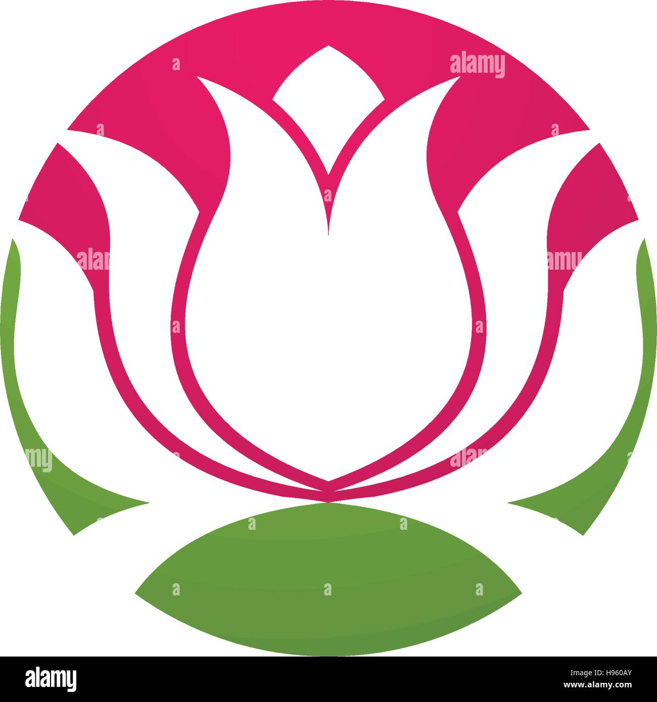 Stylized lotus flower icon vector background Stock Vector Image & Art ...
