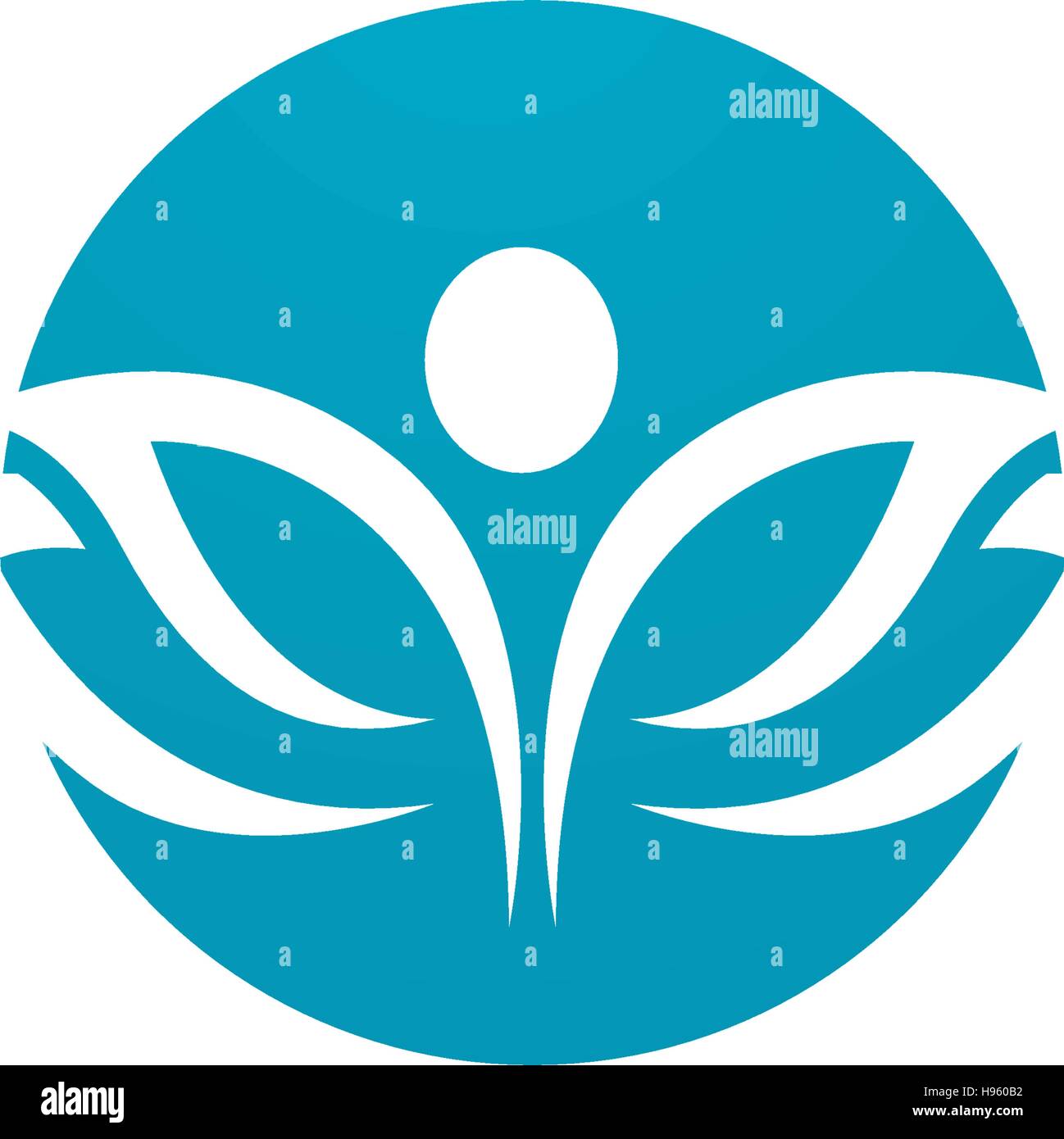 Stylized lotus flower icon vector background Stock Vector Image & Art ...
