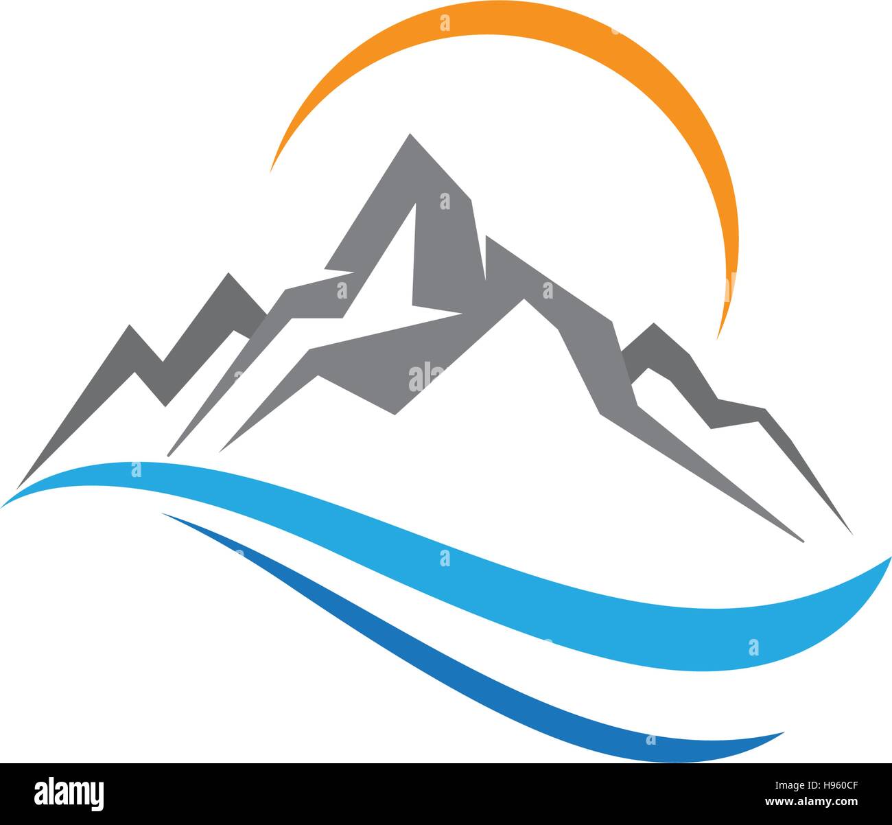 Mountain vector icon illustration design template Stock Vector Image ...