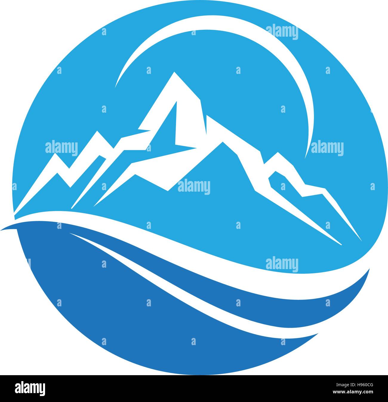 Mountain vector icon illustration design template Stock Vector Image ...