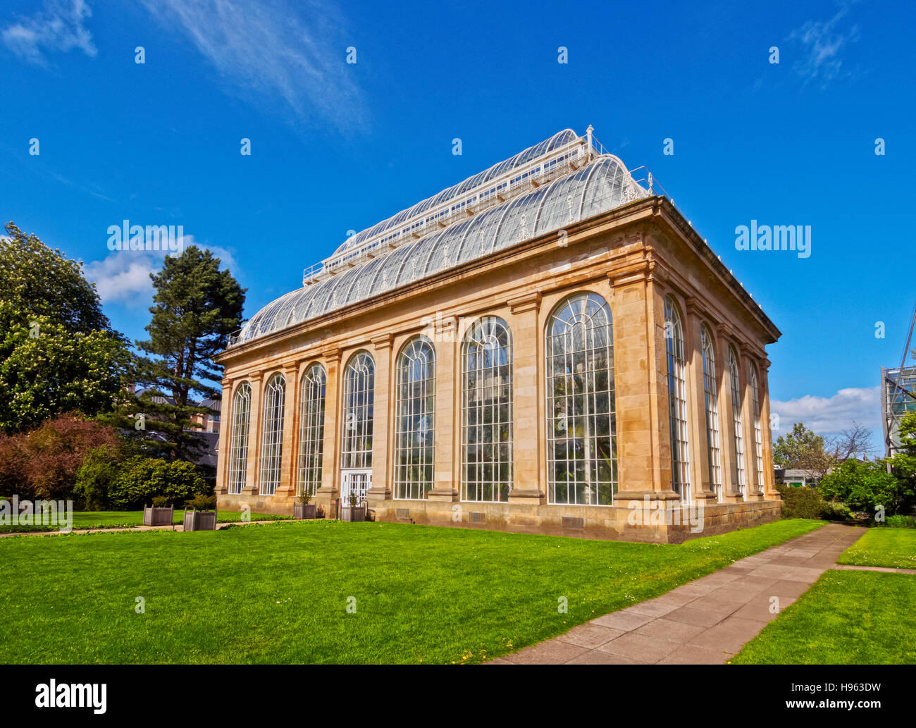 UK, Scotland, Lothian, Edinburgh, View of the Royal Botanic Gardens. Stock Photo