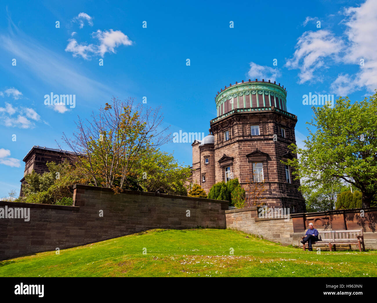 UK, Scotland, Lothian, Edinburgh, Blackford Hill, View of the Royal Observatory. Stock Photo