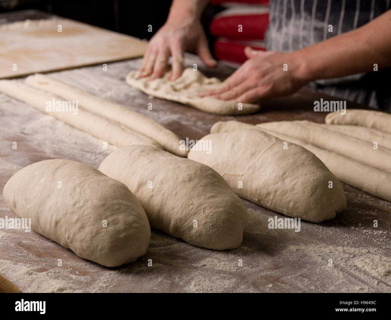Bread making Artisan bakery Stock Photo