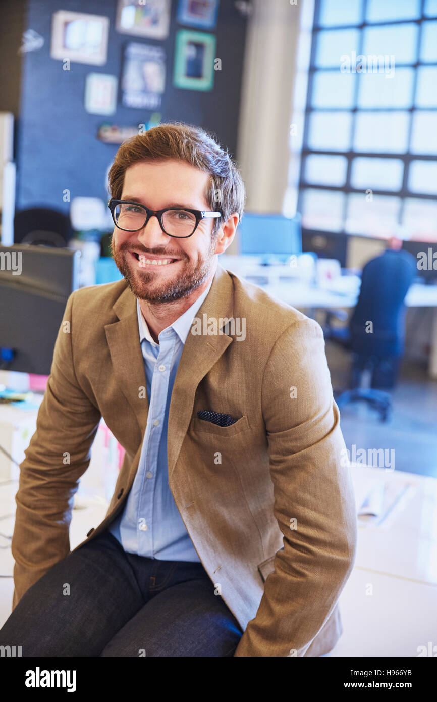 Portrait smiling businessman in office Stock Photo - Alamy