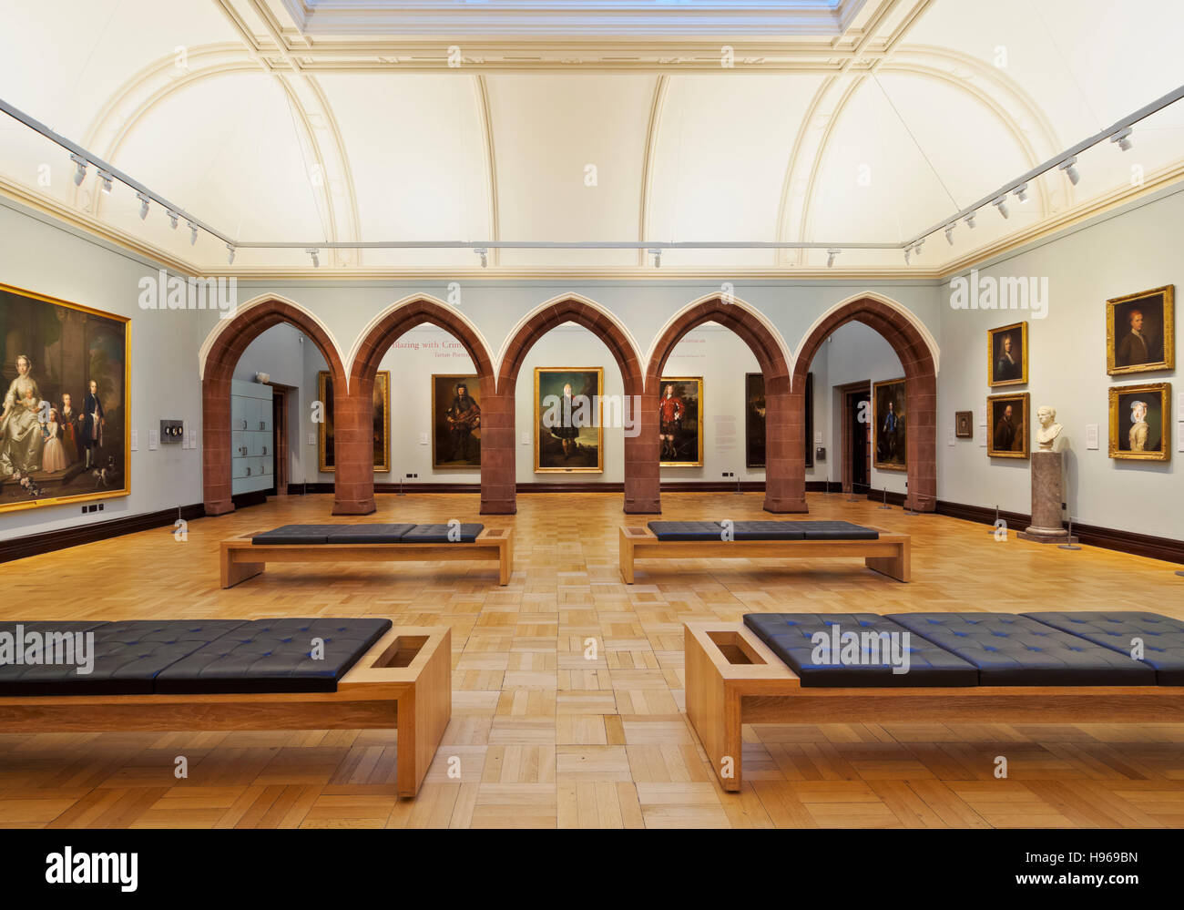 UK, Scotland, Lothian, Edinburgh, Interior view of The Scottish National Portrait Gallery. Stock Photo