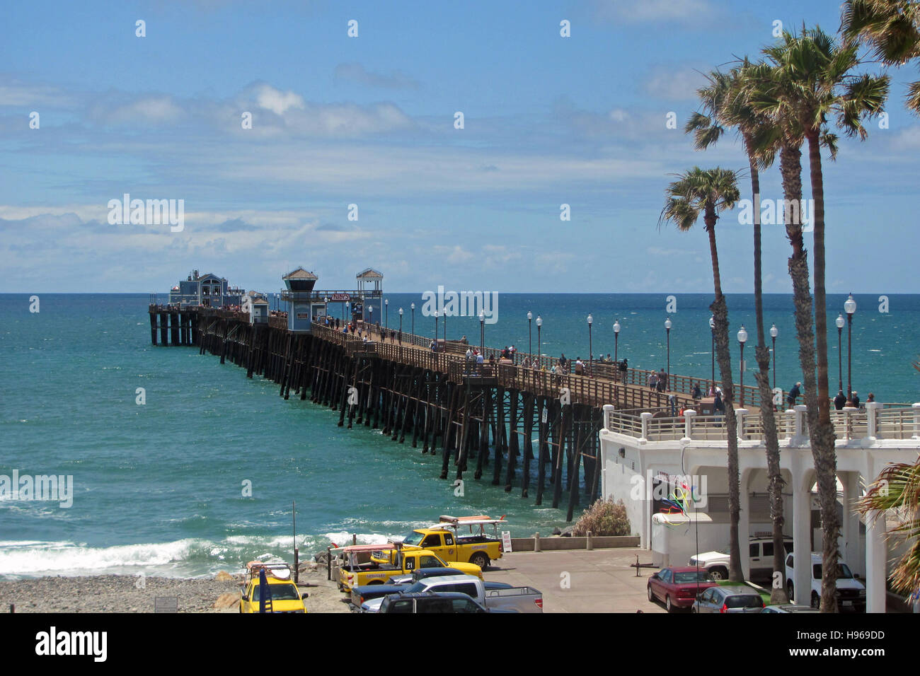 Oceanside pier, Oceanside, San Diego County, California, USA. Stock Photo