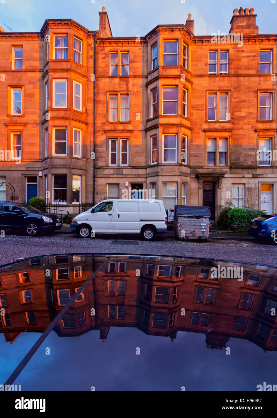 UK, Scotland, Lothian, Edinburgh, Traditional Terraced Houses on
