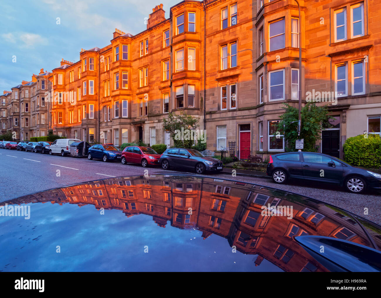 UK, Scotland, Lothian, Edinburgh, Traditional Terraced Houses on