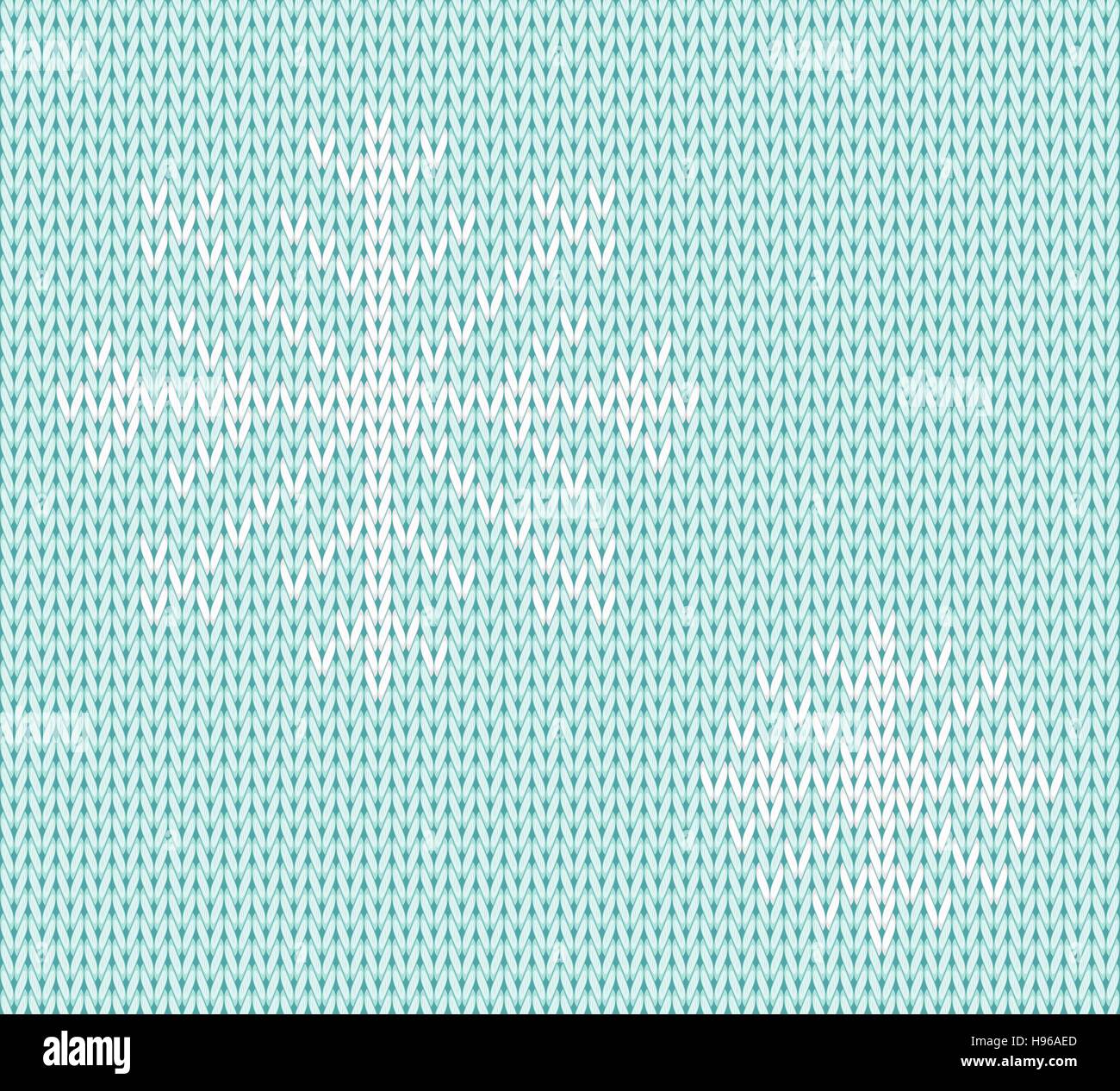 Knit seamless pattern with snowflakes. wool background. vector. Winter