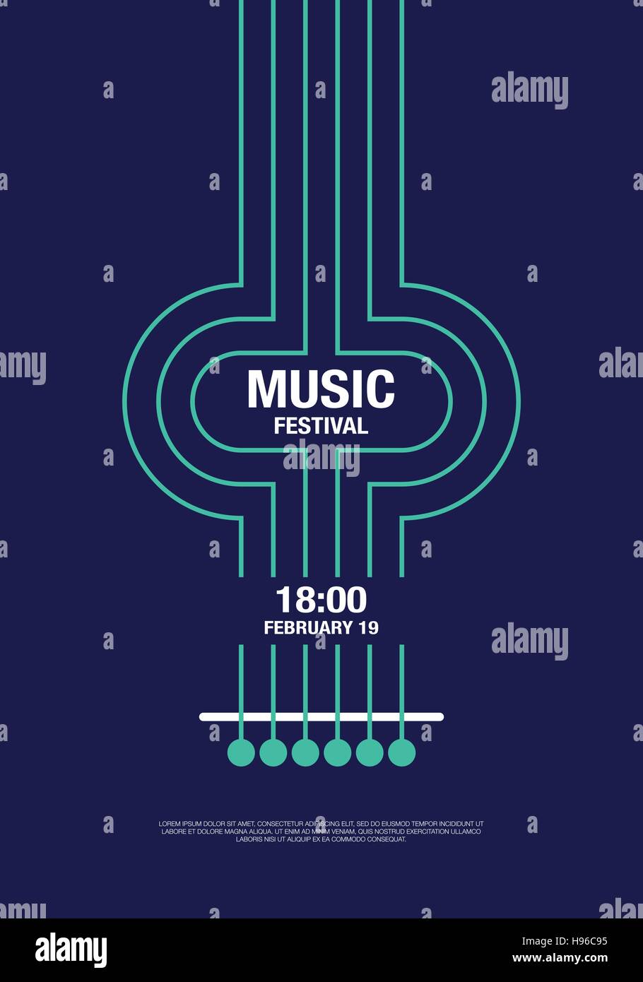 Music abstract modern poster concert, design elements used for poster