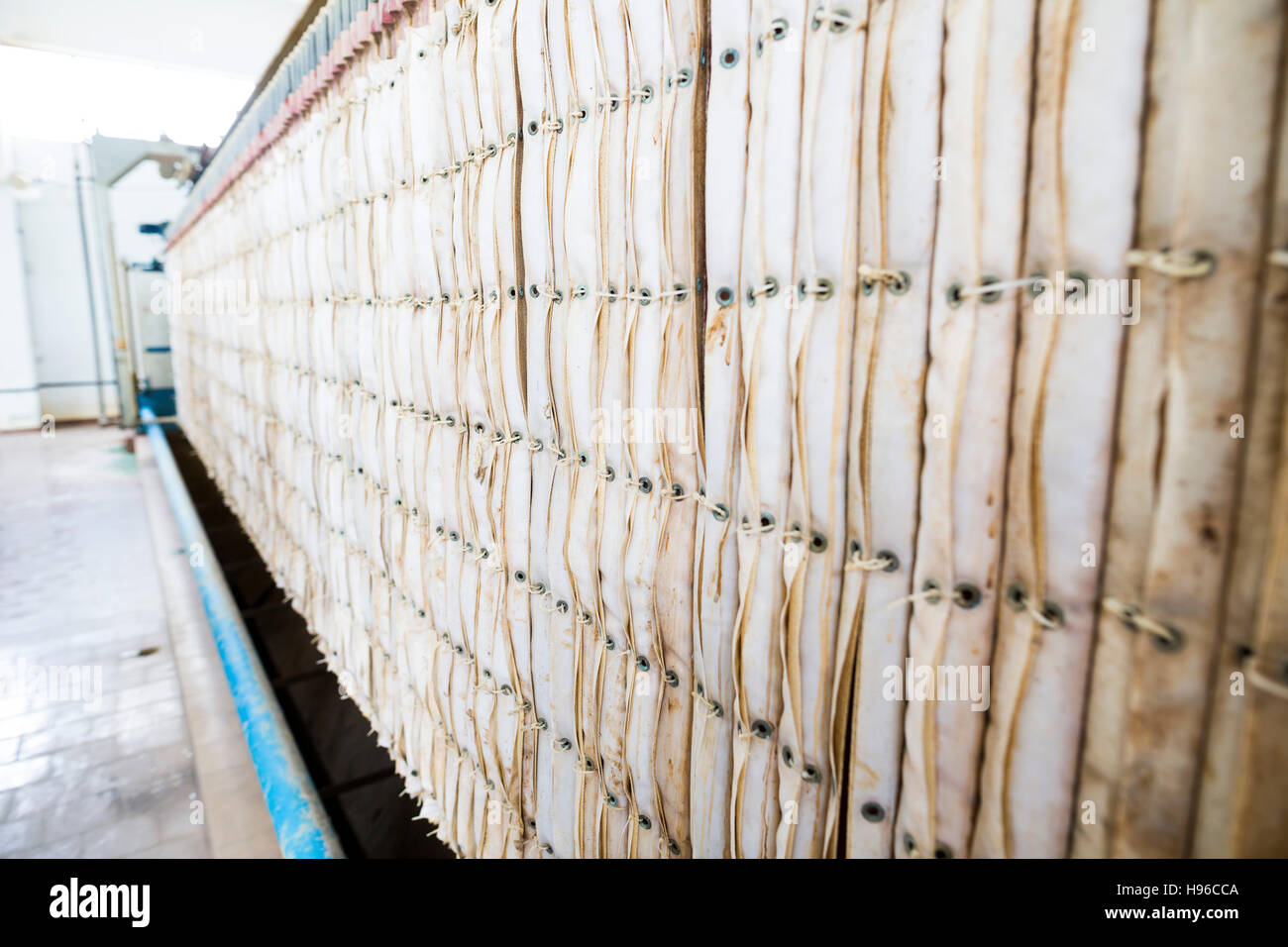 Water treatment plant filtering system. Modern urban wastewater ...