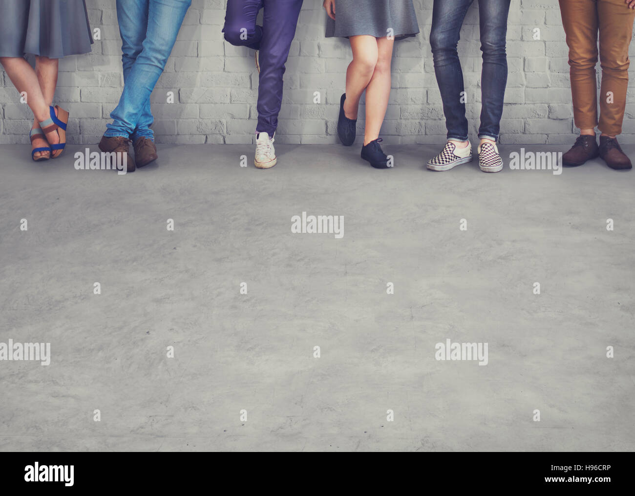Teens Friends Hipster Fashion Trends Concept Stock Photo