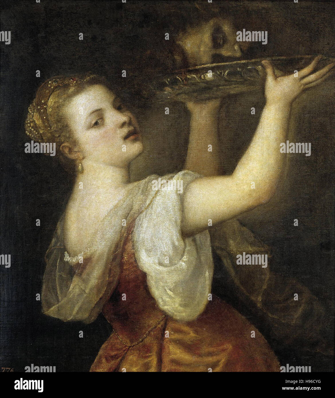 Tiziano Vecellio - Titian - Salome with the Head of John the Baptist  - 1550 Stock Photo